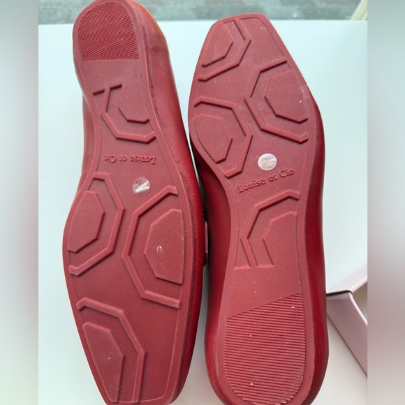 Louise et Cie Red Leather Loafers Flats - Picture 4 of 4